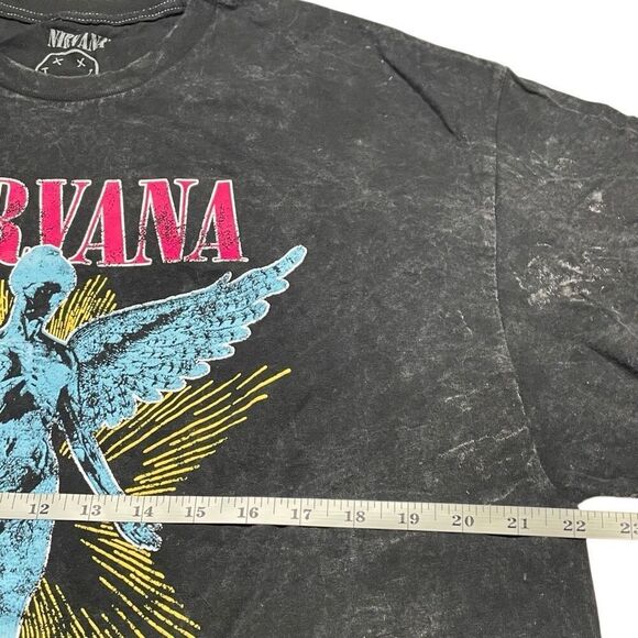 Gray Acid Wash Nirvana In Utero Band Tee - Picture 4 of 5